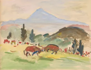 Skicar by Arnold Peter Weisz-Kubincan Oil Painting