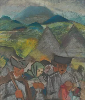 Z poľa domov Oil painting by Arnold Peter Weisz-Kubincan