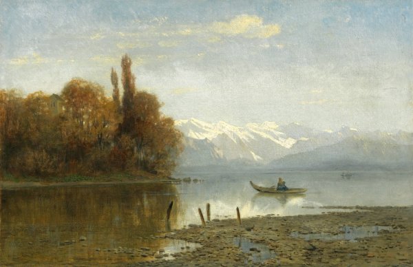 At Lake Starnberg by Arnold Steffan - Hand-Painted Oil Painting Reproduction