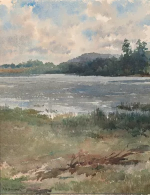 Lakeside Landscape by Arnold William Brunner Oil Painting