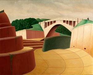 Spillway, Ashokan Dam by Arnold Wiltz Oil Painting