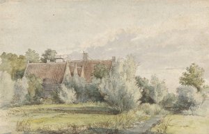 Huis tussen bomen by Arnoldus Johannes Eymer Oil Painting