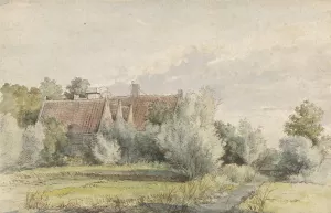 Huis tussen bomen by Arnoldus Johannes Eymer Oil Painting