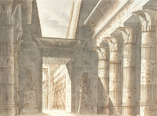 Main Product Photo of Aegyptisk Tempel  Painting by Aron Wallick