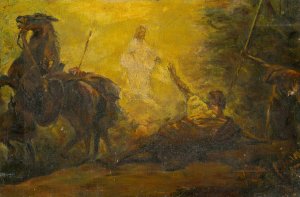 Conversion Of Paul by Arpad Feszty Oil Painting