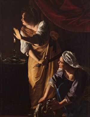 Judith and Her Maidservant with the Head of Holofernes by Artemisia Gentileschi Oil Painting