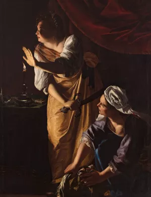Judith and Her Maidservant with the Head of Holofernes by Artemisia Gentileschi Oil Painting