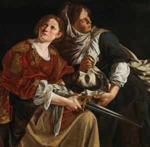 Judith and her maidservant with the head of Holofernes by Artemisia Gentileschi Oil Painting