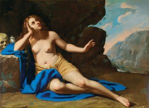 Mary Magdalene In Ecstasy Ii by Artemisia Gentileschi Oil Painting