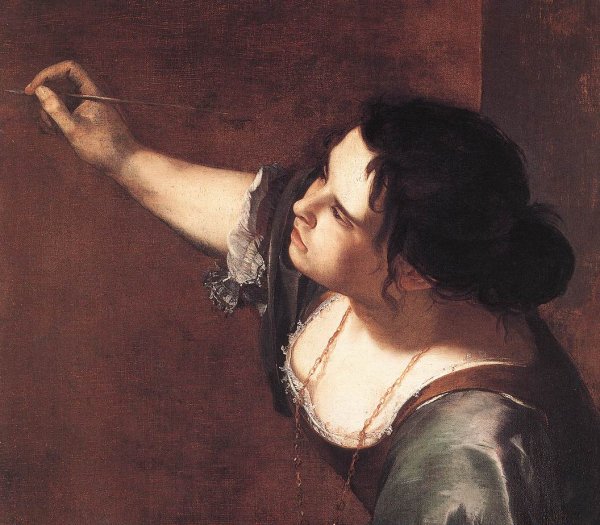 Main Product Photo of Self-Portrait as the Allegory of Painting Detail Painting by Artemisia Gentileschi