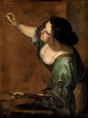 Self-Portrait as the Allegory of Painting by Artemisia Gentileschi Oil Painting