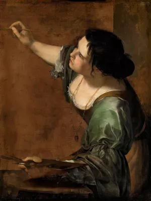Self-Portrait as the Allegory of Painting by Artemisia Gentileschi Oil Painting