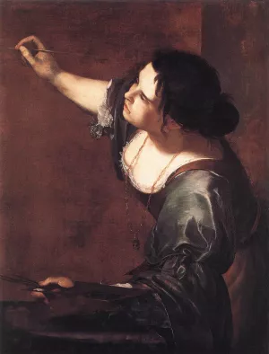 Self-Portrait as the Allegory of Painting Oil painting by Artemisia Gentileschi