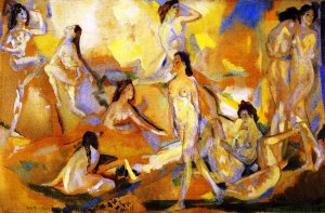 Air, Light and Wave by Arthur B. Davies Oil Painting