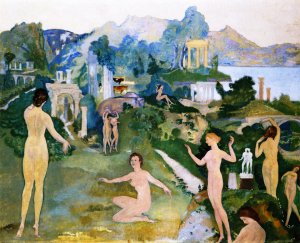An Antique Vision by Arthur B. Davies Oil Painting