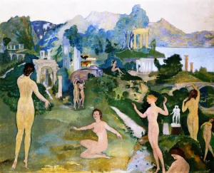 An Antique Vision by Arthur B. Davies Oil Painting