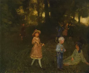 Children Playing Oil painting by Arthur B. Davies