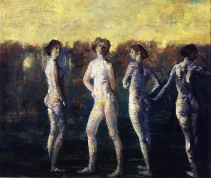 Four Figures by Arthur B. Davies - Oil Painting Reproduction