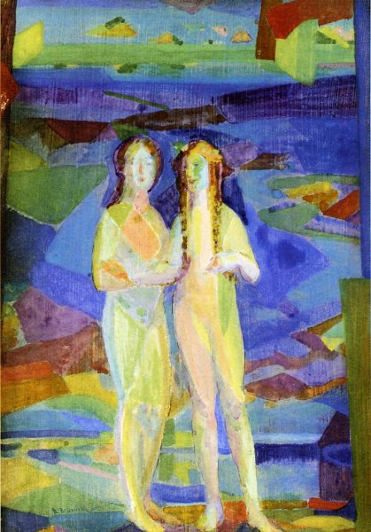 Main Product Photo of Heart's Hansel Painting by Arthur B. Davies