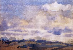 Mountain Landscape by Arthur B. Davies Oil Painting