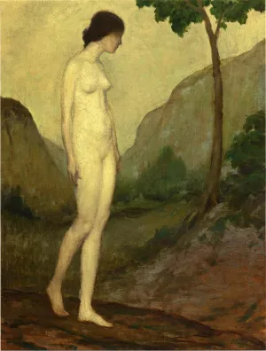 Nude in Landscape Oil painting by Arthur B. Davies