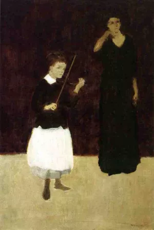 The Violin Lesson by Arthur B. Davies Oil Painting