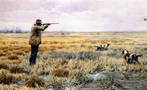 English Snipe by Arthur B. Frost Oil Painting