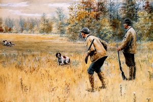 Gun Shy by Arthur B. Frost Oil Painting