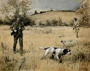 Quail Shooting painting by Arthur B. Frost