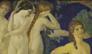 Clasp of Gold Oil painting by Arthur Bowen Davies