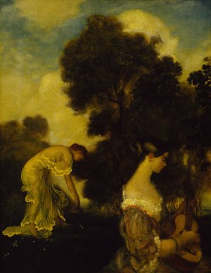 Evensong by Arthur Bowen Davies Oil Painting