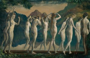 Maya, Mirror of Illusions by Arthur Bowen Davies Oil Painting