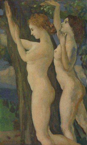 Sweet Tremulous Leaves by Arthur Bowen Davies Oil Painting