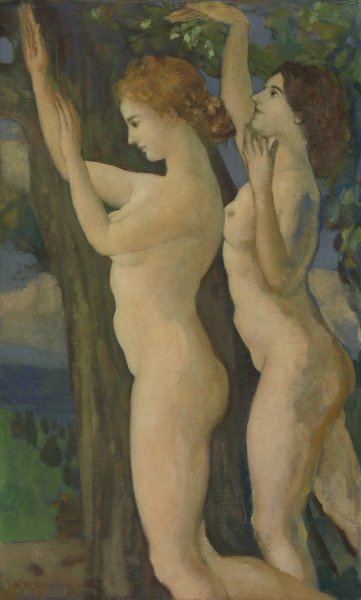 Sweet Tremulous Leaves  by Arthur Bowen Davies - Hand-Painted Oil Painting Reproduction