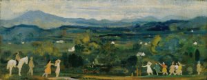The Birth of the Green by Arthur Bowen Davies Oil Painting