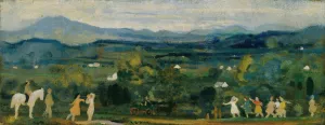 The Birth of the Green by Arthur Bowen Davies Oil Painting