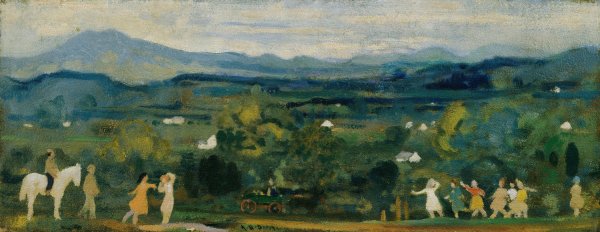 The Birth of the Green by Arthur Bowen Davies - Hand-Painted Oil Painting Reproduction