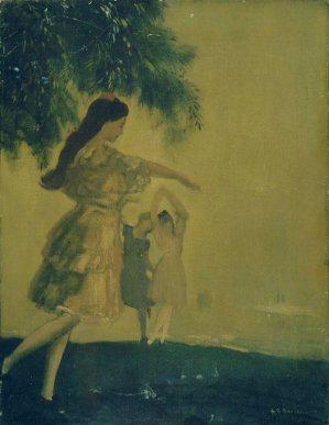 The Dancers by Arthur Bowen Davies Oil Painting