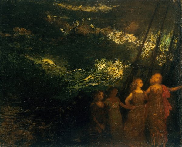 The Voyage by Arthur Bowen Davies - Hand-Painted Oil Painting Reproduction