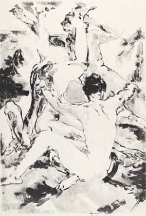 Three Acrobats by Arthur Bowen Davies Oil Painting