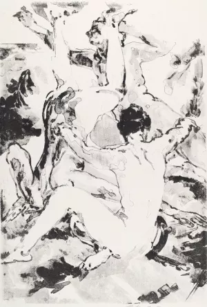 Three Acrobats by Arthur Bowen Davies Oil Painting