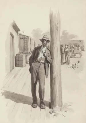 The No-Count Station Loafer by Arthur Burdett Frost Oil Painting
