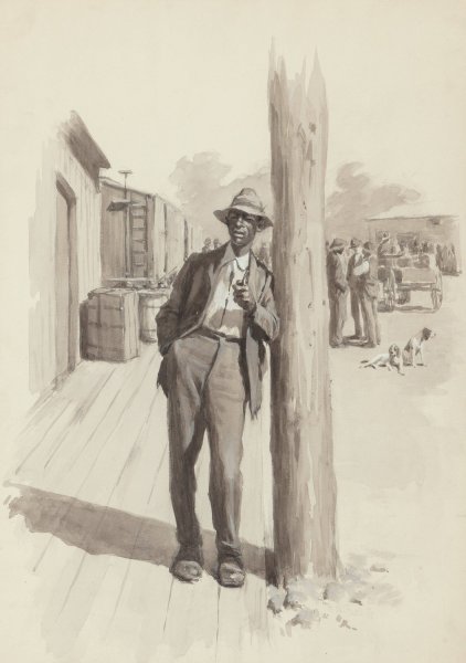 Main Product Photo of The No-Count Station Loafer  Painting by Arthur Burdett Frost