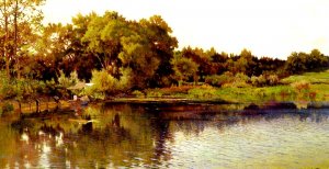 Bord Du Lac by Arthur Calame Oil Painting