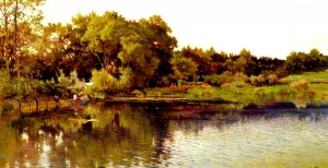 Bord Du Lac by Arthur Calame - Oil Painting Reproduction