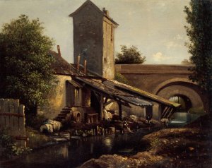 La Poterne des Peupliers by Arthur Calame Oil Painting