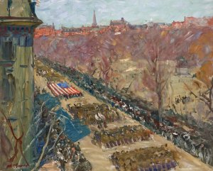 Liberty Loan Parade by Arthur Clifton Goodwin Oil Painting