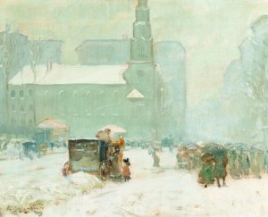 Park Street, Boston by Arthur Clifton Goodwin Oil Painting