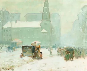 Park Street, Boston by Arthur Clifton Goodwin Oil Painting