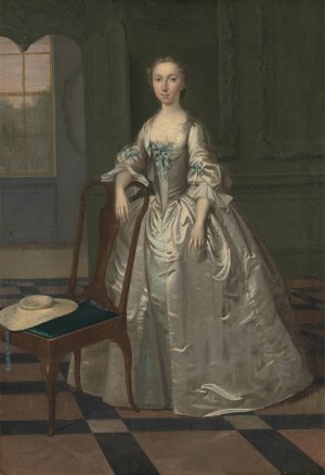 A Lady in a Drawing Room by Arthur Devis Oil Painting